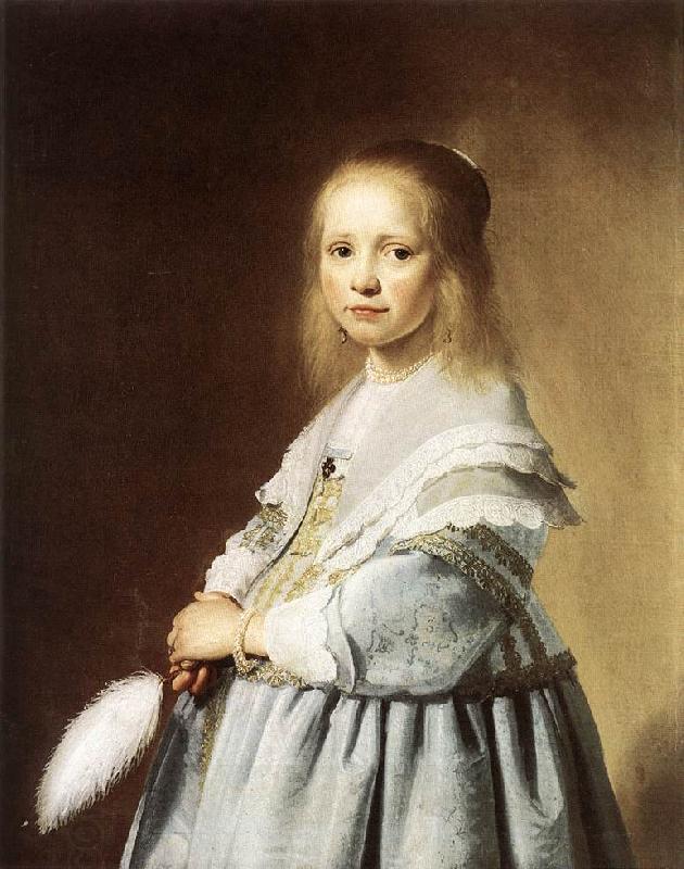 VERSPRONCK, Jan Cornelisz Girl in a Blue Dress wer oil painting picture